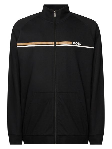 BOSS Bluza Authentic Jacket Z 50554779 Czarny Regular Fit. Czarne bluzy Boss, m, bez wzorów, z bawełny, bez kaptura. Za 429.99 zł.