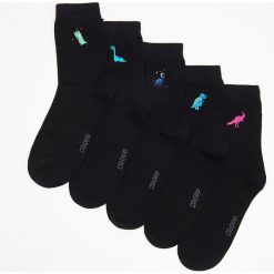 5 pack skarpetek z haftem - Czarny. Skarpety marki Cropp. Za 49.99 zł.