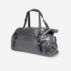 Torba nurkowa Decathlon SCD 100 l IPX6. Czarne torby na ramię Decathlon, bez wzorów, z materiału, na ramię, duże, bez dodatków. Za 319.99 zł.