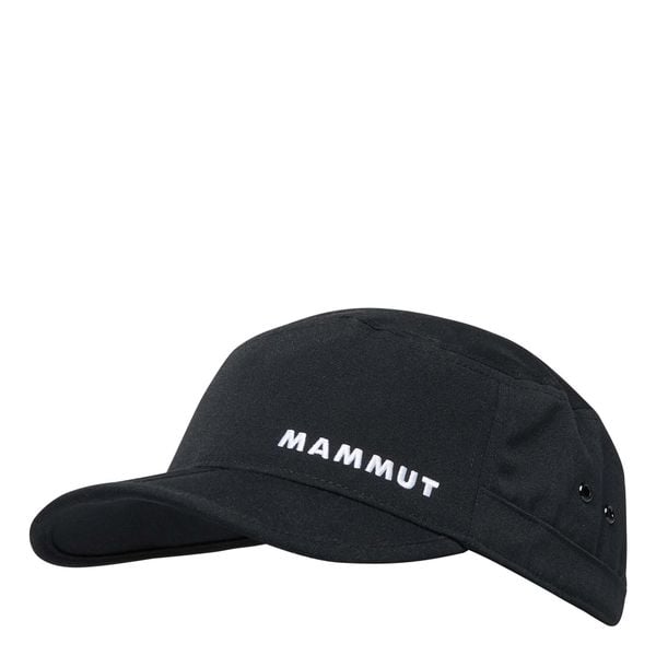 Czapka Mammut Lhasa Dorośli. Czarne czapki z daszkiem Mammut, bez wzorów, z materiału. Za 173.35 zł.