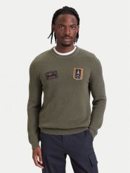 Aeronautica Militare Sweter 262MA1659UL00903 Khaki Regular Fit. Brązowe swetry rozpinane Aeronautica Militare, l, bez wzorów, z wełny, bez kołnierzyka, bez ramiączek. Za 664.99 zł.