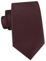 Męski Krawat - Kolor Burgundowy - Angelo di Monti. Czerwone krawaty i muchy Angelo di Monti, bez wzorów, z tkaniny. Za 49.99 zł.