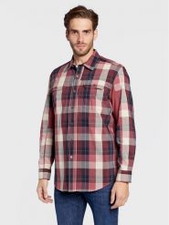 Wrangler Koszula WA5B5R17G 112324306 Bordowy Regular Fit. Czerwone koszule Wrangler, m, bez wzorów, z syntetyku, bez kołnierzyka, bez ramiączek. Za 199.99 zł.