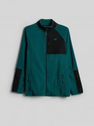 4F Polar regular ze stójką męski - turkusowy XXL. Niebieskie bluzy z polaru 4F, m, bez wzorów, z materiału, bez kaptura. Za 189.99 zł.