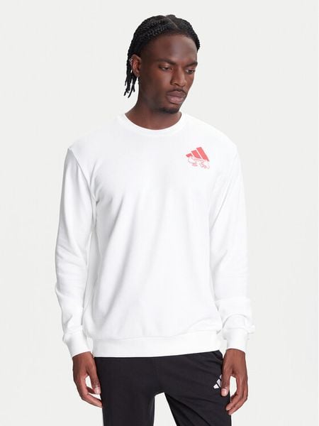 Adidas Bluza Food Noodle Graphic JW4347 Biały Regular Fit. Białe bluzy Adidas, m, bez wzorów, z bawełny, bez kaptura. Za 159.99 zł.