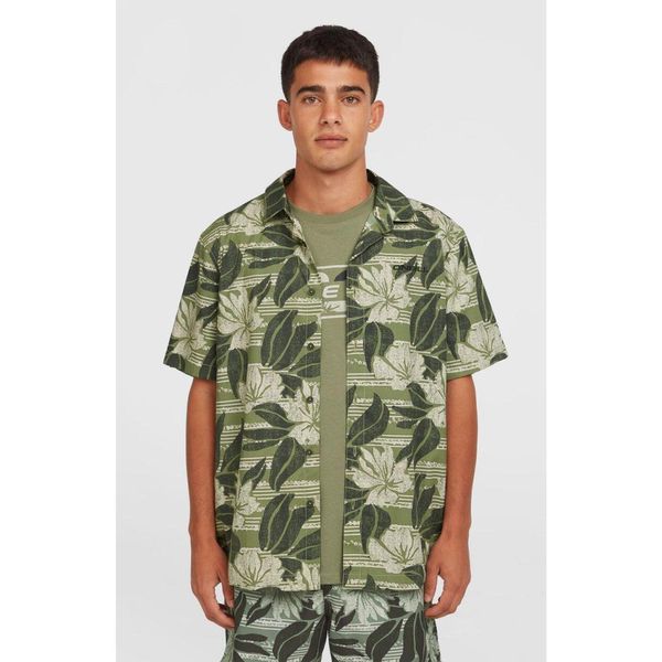 Koszula męska O'Neill Print. Zielone koszule O'Neill, na lato, m, bez wzorów, bez kołnierzyka, bez ramiączek. Za 259.00 zł.
