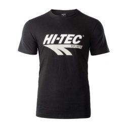 Koszulka męska Hi-Tec Retro - czarna, Rozmiar M. Czarne t-shirty Hi-tec, m, bez wzorów, z bawełny, bez kołnierzyka, bez ramiączek. W wyprzedaży za 41.99 zł.