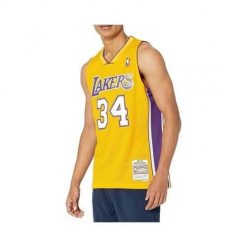 Mitchell & Ness Los Angeles Lakers Nba Swingman Home Jersey. Brązowe bezrękawniki Mitchell & Ness, m, bez wzorów, z jersey, bez kołnierzyka, bez ramiączek. W wyprzedaży za 402.00 zł.