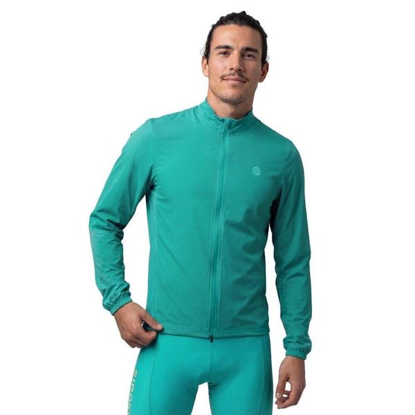 Męska ultralekka wiatroszczelna kurtka rowerowa Siroko J4 Windbreak Green. Zielone kurtki SIROKO, m, bez wzorów, z materiału, bez kaptura. Za 338.00 zł.