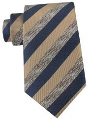 Krawat Męski - Angelo di Monti - Pasy, Granat z Beżem. Niebieskie krawaty i muchy Angelo di Monti, bez wzorów, z tkaniny. Za 45.00 zł.