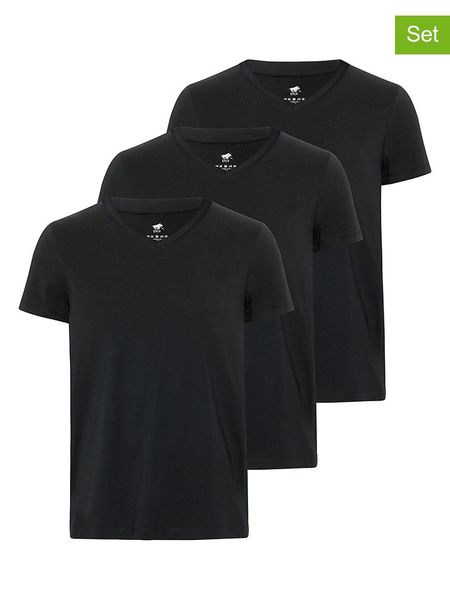 Polo Sylt Koszulki (3 szt.) w kolorze czarnym rozmiar: 3XL. Czarne koszulki polo Polo Sylt, xl, bez wzorów, bez kołnierzyka, bez ramiączek. Za 98.95 zł.