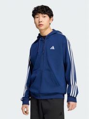 Adidas Bluza Essentials 3-Stripes French Terry KY4176 Niebieski Regular Fit. Niebieskie bluzy Adidas, m, bez wzorów, z bawełny, bez kaptura. Za 278.99 zł.