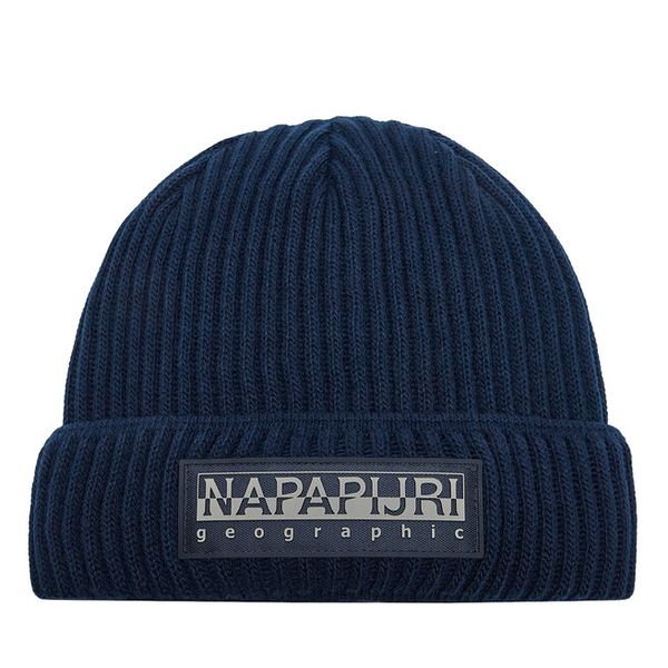 Czapka Napapijri. Niebieskie czapki zimowe Napapijri, bez wzorów. Za 219.99 zł.