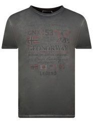Geographical Norway Koszulka "Jorick" w kolorze czarnym rozmiar: XXL. Czarne bezrękawniki Geographical Norway, xxl, bez wzorów, z bawełny, bez kołnierzyka, bez ramiączek. Za 75.16 zł.