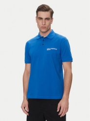 KARL LAGERFELD Polo A2M17094 Niebieski Regular Fit. Niebieskie koszulki polo KARL LAGERFELD, m, bez wzorów, z bawełny, bez kołnierzyka, bez ramiączek. Za 229.99 zł.