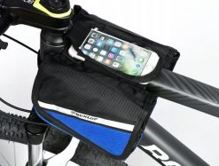 Torba rowerowa sakwa saszetka uchwyt rowerowy na telefon DUNLOP. Czarne torby na ramię Dunlop, z aplikacjami, z materiału, zdobione, bez dodatków. Za 55.00 zł.