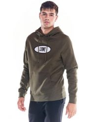 Męska bluza z kapturem i nadrukiem logo Earth Tones. Zielone bluzy z kapturem LEONE 1947 APPAREL, l, bez wzorów, z bawełny, z kapturem. Za 42.06 zł.