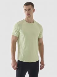 4F Koszulka sportowa w kolorze zielonym rozmiar: L. Zielone t-shirty sportowe 4F, bez wzorów, z materiału, bez ramiączek, outdoorowe. Za 88.43 zł.