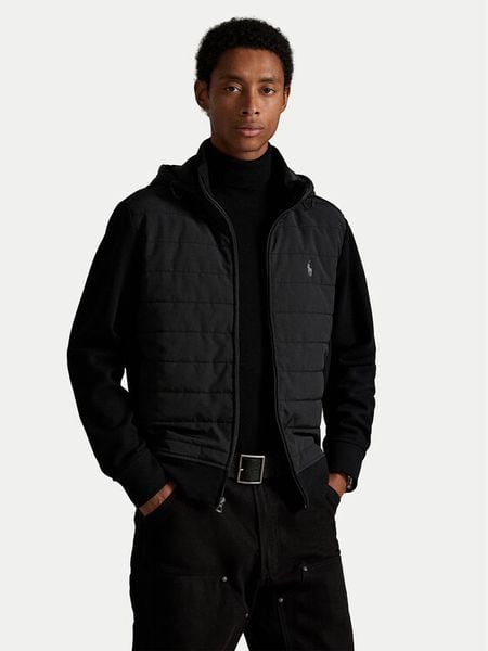 Polo Ralph Lauren Kurtka przejściowa 710981485001 Czarny Regular Fit. Czarne kurtki Polo Ralph Lauren, m, bez wzorów, z bawełny, bez kaptura. Za 909.00 zł.