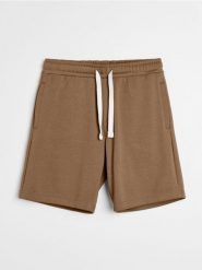 Szorty dresowe - brązowy. Brązowe krótkie spodenki sportowe Sinsay, l, bez wzorów, z dresówki. Za 29.99 zł.