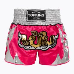 Spodenki treningowe Top King Thai Boxing. Czerwone krótkie spodenki sportowe TOP KING, bez wzorów. Za 269.99 zł.