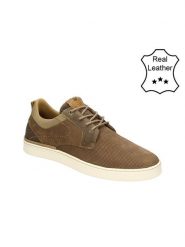 Bullboxer Skórzane sneakersy w kolorze brązowym rozmiar: 43. Brązowe buty sportowe casual Bullboxer, bez wzorów, bez zapięcia. Za 259.13 zł.