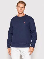 Polo Ralph Lauren Bluza 710766772003 Granatowy Regular Fit. Niebieskie bluzy Polo Ralph Lauren, m, bez wzorów, z bawełny, bez kaptura. Za 519.99 zł.