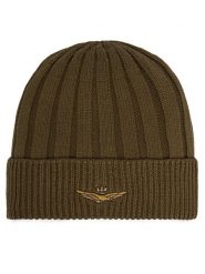 Aeronautica Militare Czapka 262CU0098UL00485 Zielony ciemny. Zielone czapki zimowe Aeronautica Militare, bez wzorów, z bawełny. Za 179.99 zł.