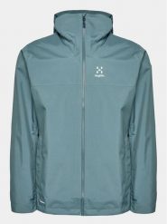 Haglöfs Kurtka przeciwdeszczowa Korp Proof 606132 Niebieski Active Fit. Niebieskie kurtki Haglöfs, m, bez wzorów, z syntetyku, bez kaptura. Za 439.99 zł.