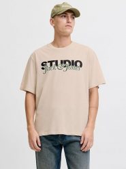 Jack & Jones Koszulka "Yuki" w kolorze beżowym rozmiar: S. Brązowe bezrękawniki Jack & Jones, s, bez wzorów, z bawełny, bez kołnierzyka, bez ramiączek. Za 34.93 zł.