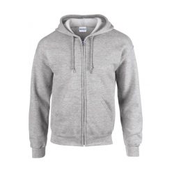 Bluza zapinana na zamek błyskawiczny Gildan Heavy Blend ®. Szare bluzy z kapturem GILDAN, m, bez wzorów, z kapturem. Za 190.50 zł.