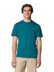 Columbia Koszulka funkcyjna "North Cascades" w kolorze morskim rozmiar: M. Zielone t-shirty sportowe Columbia, bez wzorów, z bawełny, bez ramiączek, outdoorowe. Za 61.60 zł.