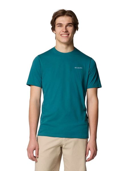 Columbia Koszulka funkcyjna "North Cascades" w kolorze morskim rozmiar: M. Zielone t-shirty sportowe Columbia, bez wzorów, z bawełny, bez ramiączek, outdoorowe. Za 61.60 zł.