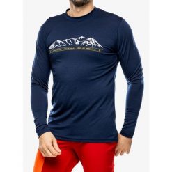 Bluza termoaktywna męska Sensor Merino Active PT Tee L/S. Niebieskie bielizna termoaktywna Sensor, na zimę, l, bez wzorów, bez ramiączek, narciarskie. Za 360.99 zł.