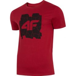 T-shirt męski TSM007 - czerwony melanż. T-shirty marki 4F. Za 44.99 zł.