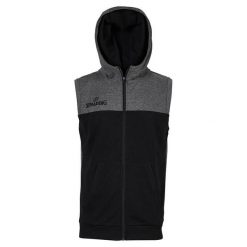 Kurtka Spalding Street Hooded Sleeveless. Czarne kurtki Spalding, bez wzorów, bez kaptura. Za 221.00 zł.