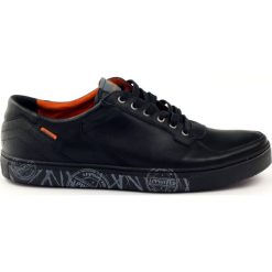 Półbuty męskie sportowe Badura 3361 czarne. Czarne eleganckie półbuty Badura, bez wzorów, ze skóry, bez obcasa, bez zapięcia. W wyprzedaży za 289.00 zł.