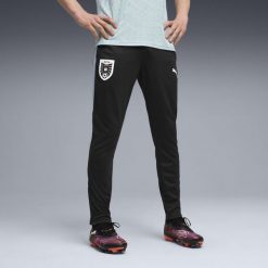 Męskie dopasowane spodnie treningowe reprezentacji Austrii PUMA. Czarne spodnie treningowe długie Puma, m, bez wzorów. Za 319.00 zł.