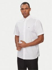 Tommy Hilfiger Koszula 1985 MW0MW33810 Biały Slim Fit. Białe koszule Tommy Hilfiger, m, bez wzorów, z bawełny, bez kołnierzyka, bez ramiączek. Za 249.99 zł.
