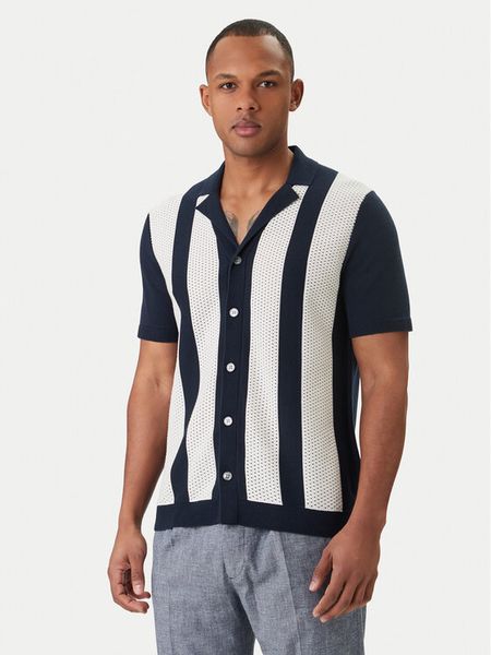 JOOP! Koszula Galvo 30101514 Granatowy Regular Fit. Niebieskie koszule JOOP!, m, bez wzorów, z bawełny, bez kołnierzyka, bez ramiączek. Za 442.99 zł.