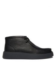 Clarks Trzewiki Torview Hi 26183440 Czarny. Czarne botki sznurowane Clarks, bez wzorów, ze skóry, bez obcasa, bez zapięcia. Za 609.99 zł.