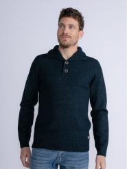 Petrol Industries Sweter M-3030-KWC217 Granatowy Regular Fit. Niebieskie swetry rozpinane Petrol Industries, m, bez wzorów, z syntetyku, bez kołnierzyka, bez ramiączek. Za 269.99 zł.