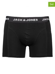 Jack & Jones Bokserki (3 pary) w kolorze granatowo-czarno-szarym rozmiar: S. Czarne bokserki Jack & Jones, s, bez wzorów. Za 78.99 zł.