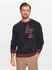 Armani Exchange Sweter 6RZM2B ZM3GZ 1510 Granatowy Regular Fit. Niebieskie swetry rozpinane Armani Exchange, l, bez wzorów, z syntetyku, bez kołnierzyka, bez ramiączek. Za 699.99 zł.
