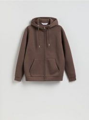 Bluza z kapturem - beżowy. Brązowe bluzy z kapturem Reserved, l, bez wzorów, z bawełny, z kapturem. Za 149.99 zł.