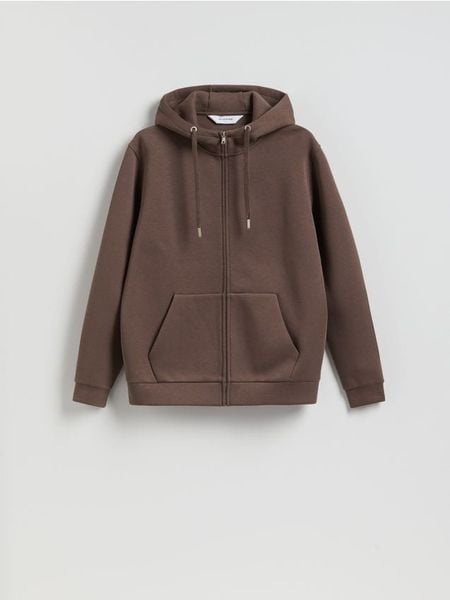 Bluza z kapturem - beżowy. Brązowe bluzy z kapturem Reserved, l, bez wzorów, z bawełny, z kapturem. Za 149.99 zł.