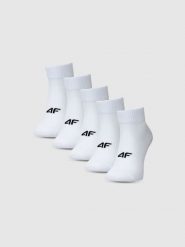 4F Skarpetki casual za kostkę (5-pack) męskie - białe 39-42. Białe skarpety 4F, bez wzorów, z bawełny. Za 59.99 zł.