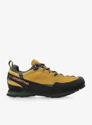 Buty podejściowe męskie La Sportiva Boulder X. Żółte buty turystyczne La Sportiva, bez wzorów, z gumy, bez zapięcia, trekkingowe. Za 840.15 zł.