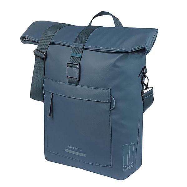 Torba rowerowa Brooklyn MIK Hooks, niebieska. Niebieskie torby na ramię BASIL, bez wzorów, na ramię, bez dodatków. Za 422.49 zł.