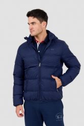 LA MARTINA Granatowa pikowana męska kurtka Outerwear Basic Nylon. Niebieskie kurtki La Martina, l, bez wzorów, z nylonu, bez kaptura. W wyprzedaży za 699.99 zł.